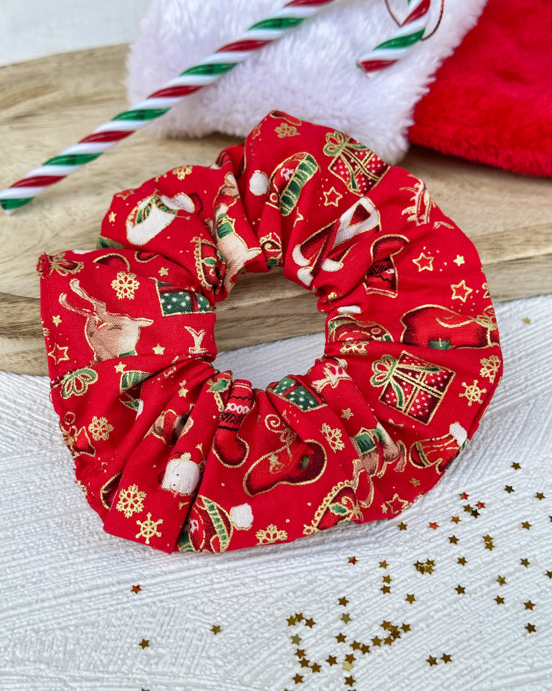 Christmas scrunchie red