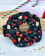 Christmas scrunchie blue