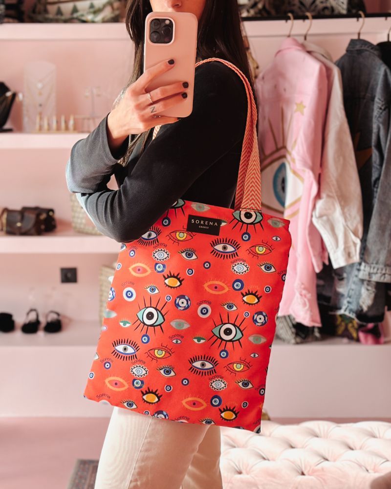 Φωτογραφία από Shopper bag eyes orange